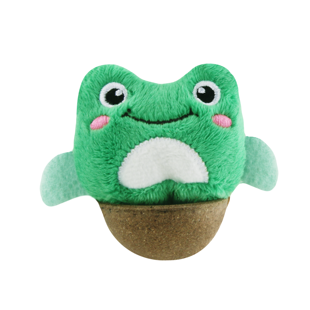 Caninie-GiGwi Catch N Scratch Eco Line Penguin ลูกบอลเด้งฐานธรรมชาติ พร้อมตุ๊กตาเพนกวิน