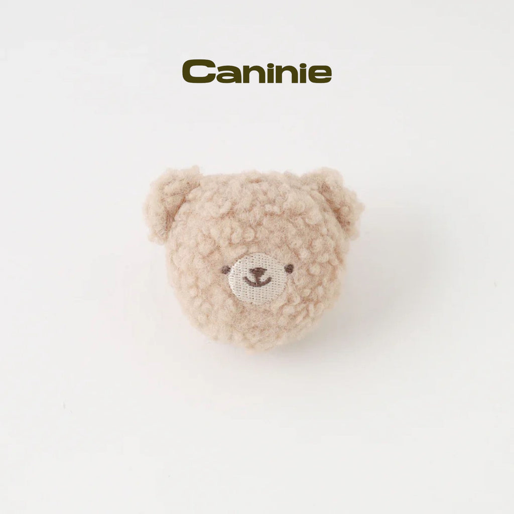Caninie-Monchéri Kuma-san Bore Ball ของเล่นสุนัขลูกบอลหมี ของเล่นสุนัขผ้านุ่ม