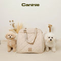 Caninie-Monchéri Quilting Triangle Drive Pet Bag กระเป๋าสะพายสุนัขทรงสามเหลี่ยม | กระเป๋าอุ้มหมา ผ้าควิลท์ พกพาสะดวก สำหรับสุนัขพันธุ์เล็ก