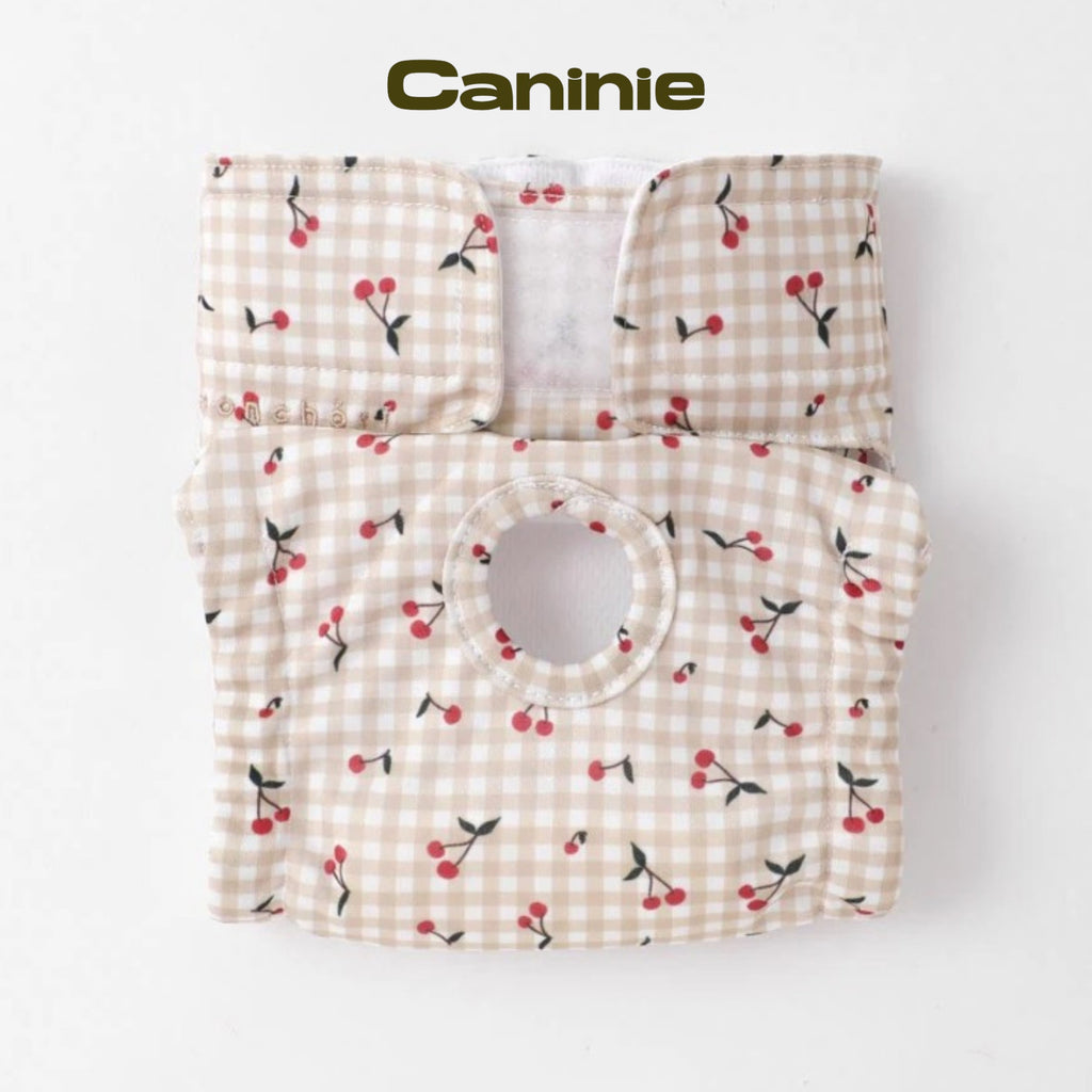 Caninie-monchéri กางเกงอนามัยสุนัข ลายเชอร์รี่