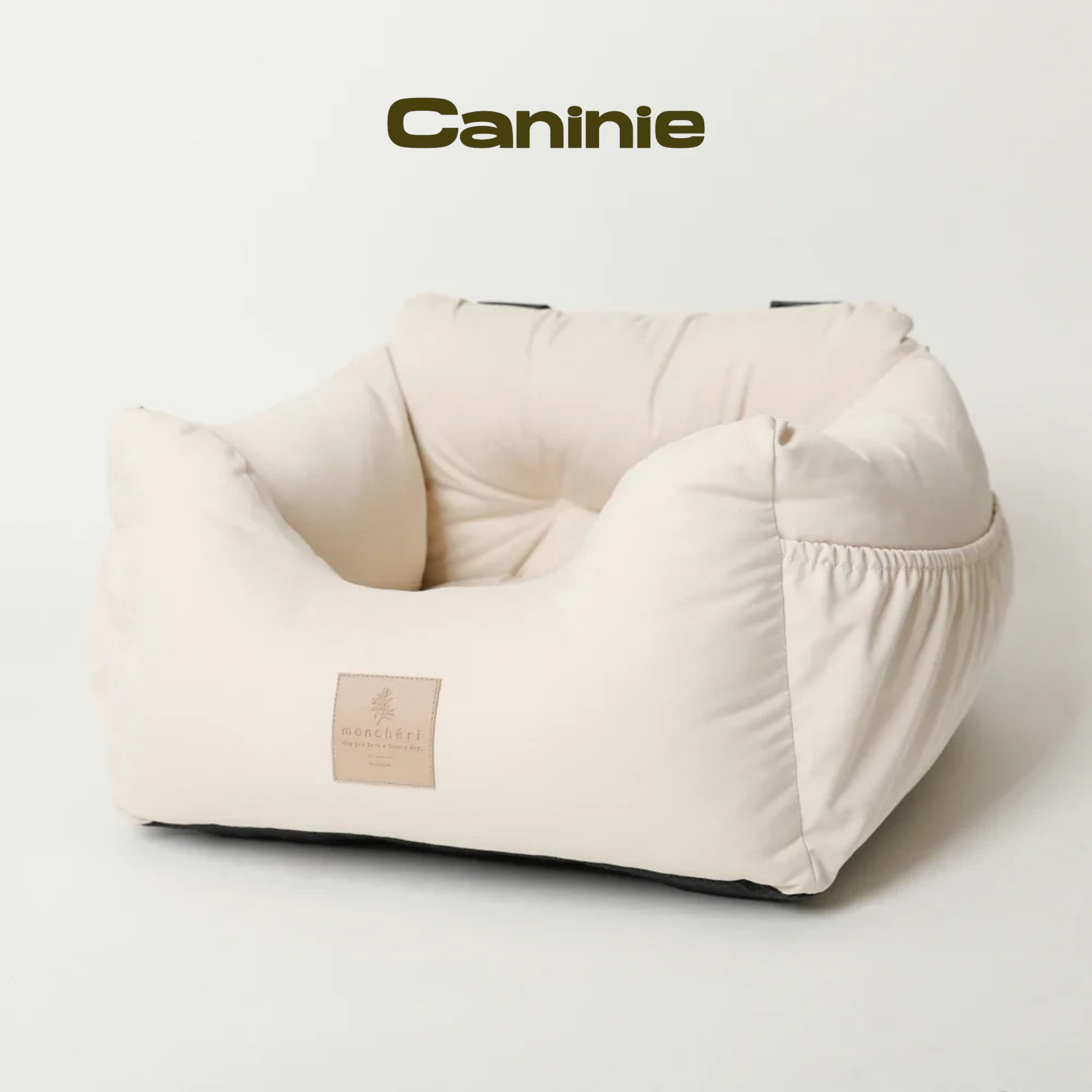 Caninie-Monchéri (Field Drive Pet Bed) เบาะนอนสัตว์เลี้ยงสำหรับเดินทาง เบาะนอนสุนัขแมว เบาะรถยนต์สัตว์เลี้ยง นุ่มพิเศษ ถอดซักได้