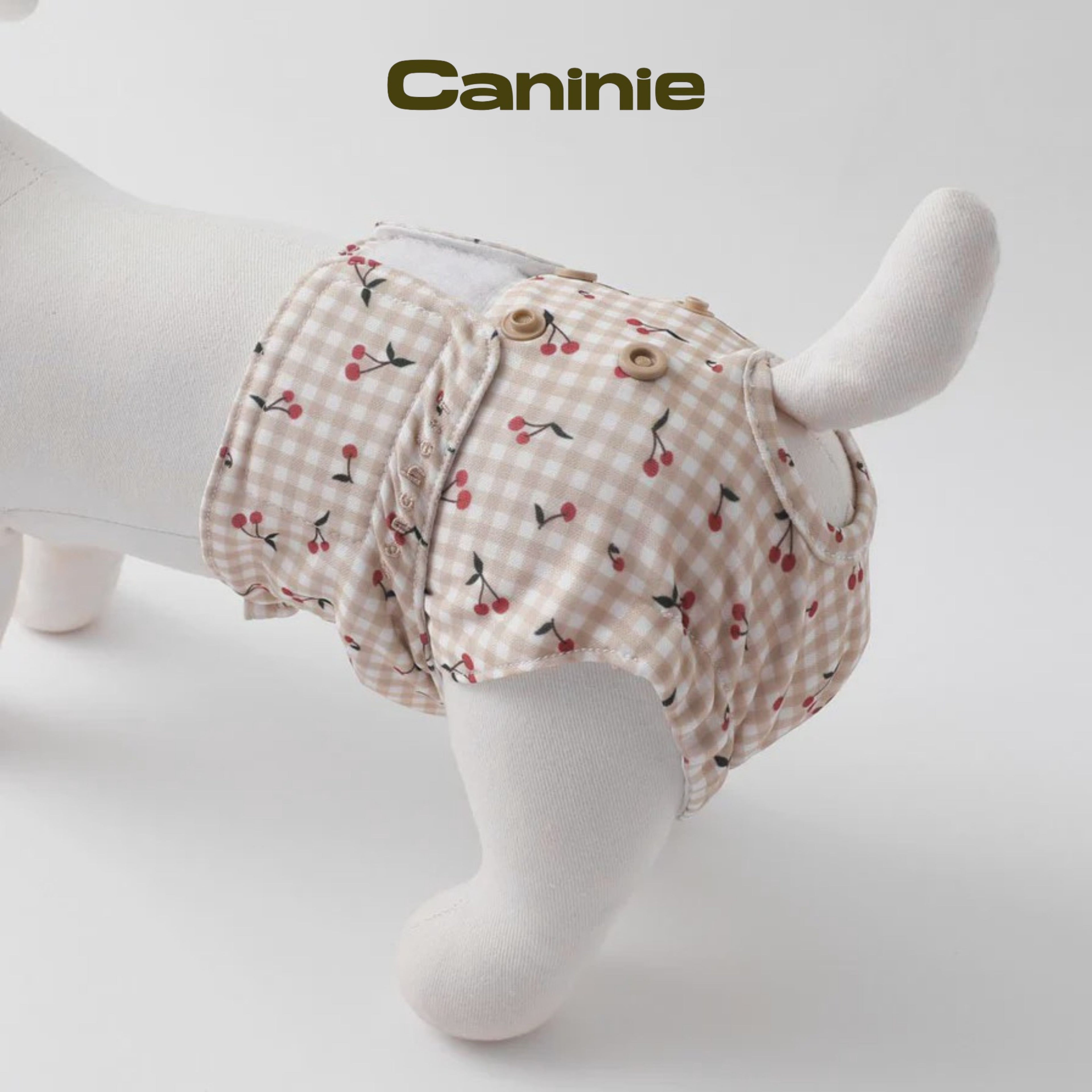 Caninie-monchéri กางเกงอนามัยสุนัข ลายเชอร์รี่