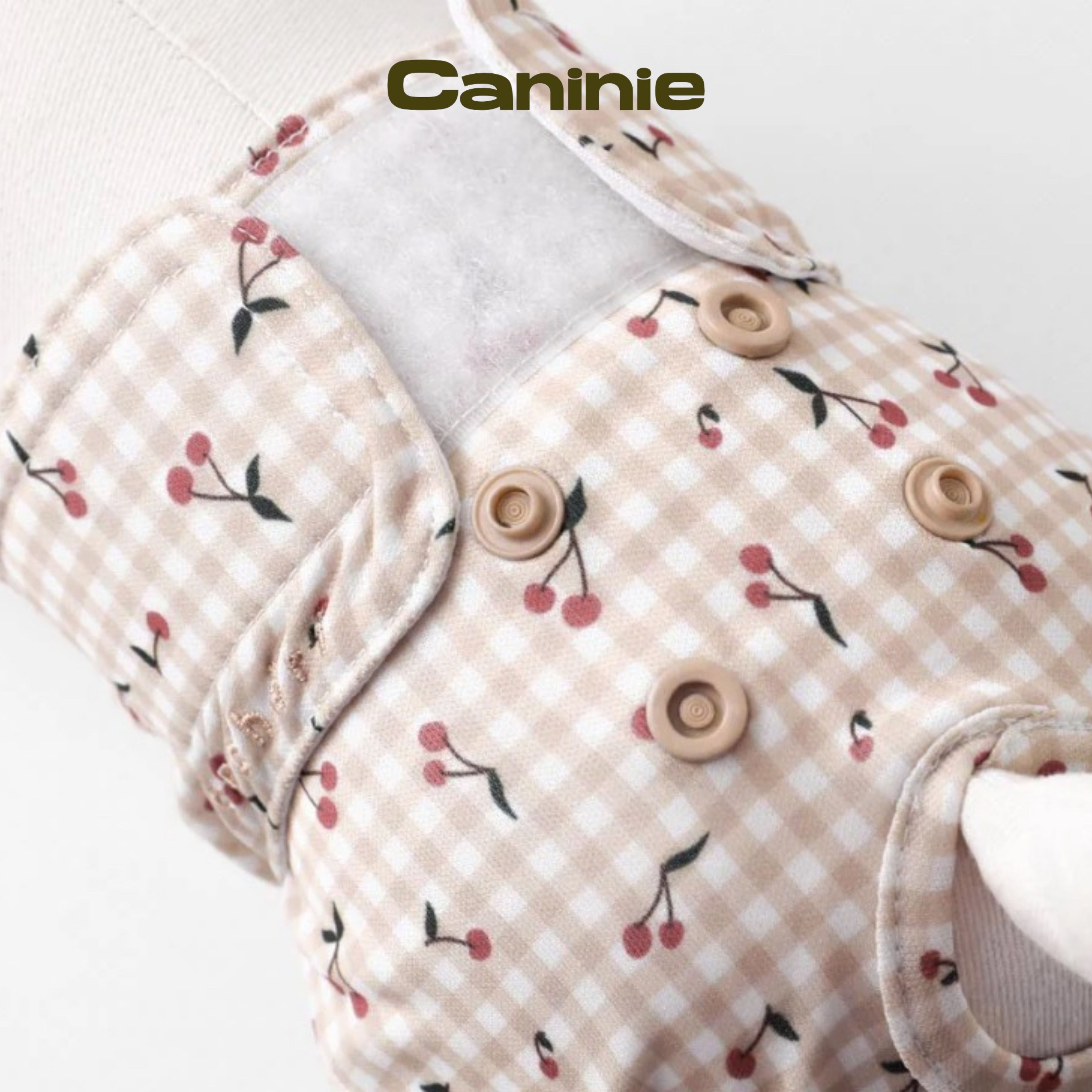 Caninie-monchéri กางเกงอนามัยสุนัข ลายเชอร์รี่