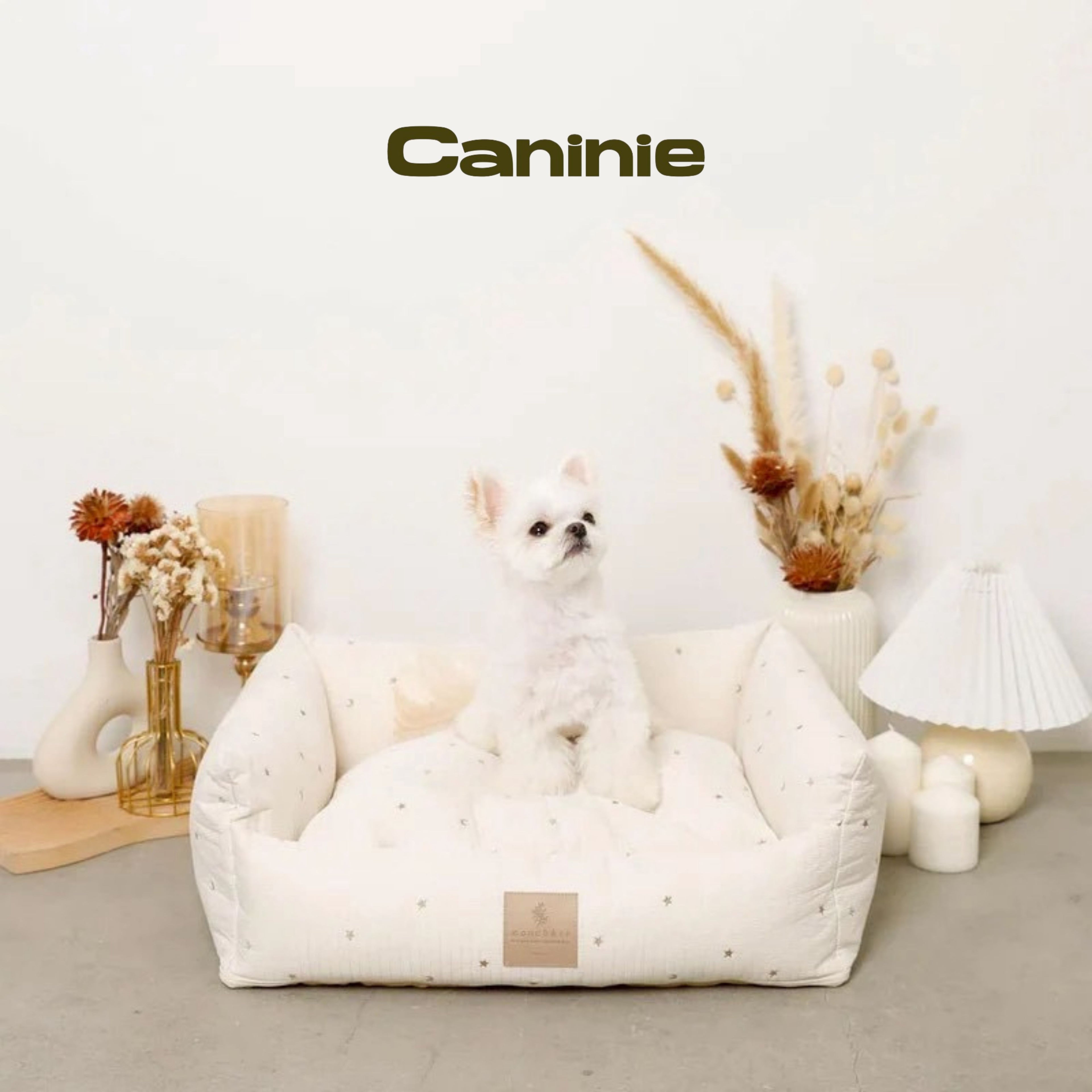 Canine-Monchéri Stars and Moon Pattern Pile Pet Cart Cushion Mat เบาะรองรถเข็นสัตว์เลี้ยง ลายดาวพระจันทร์ ผ้าพายล์นุ่ม สำหรับสุนัขและแมว
