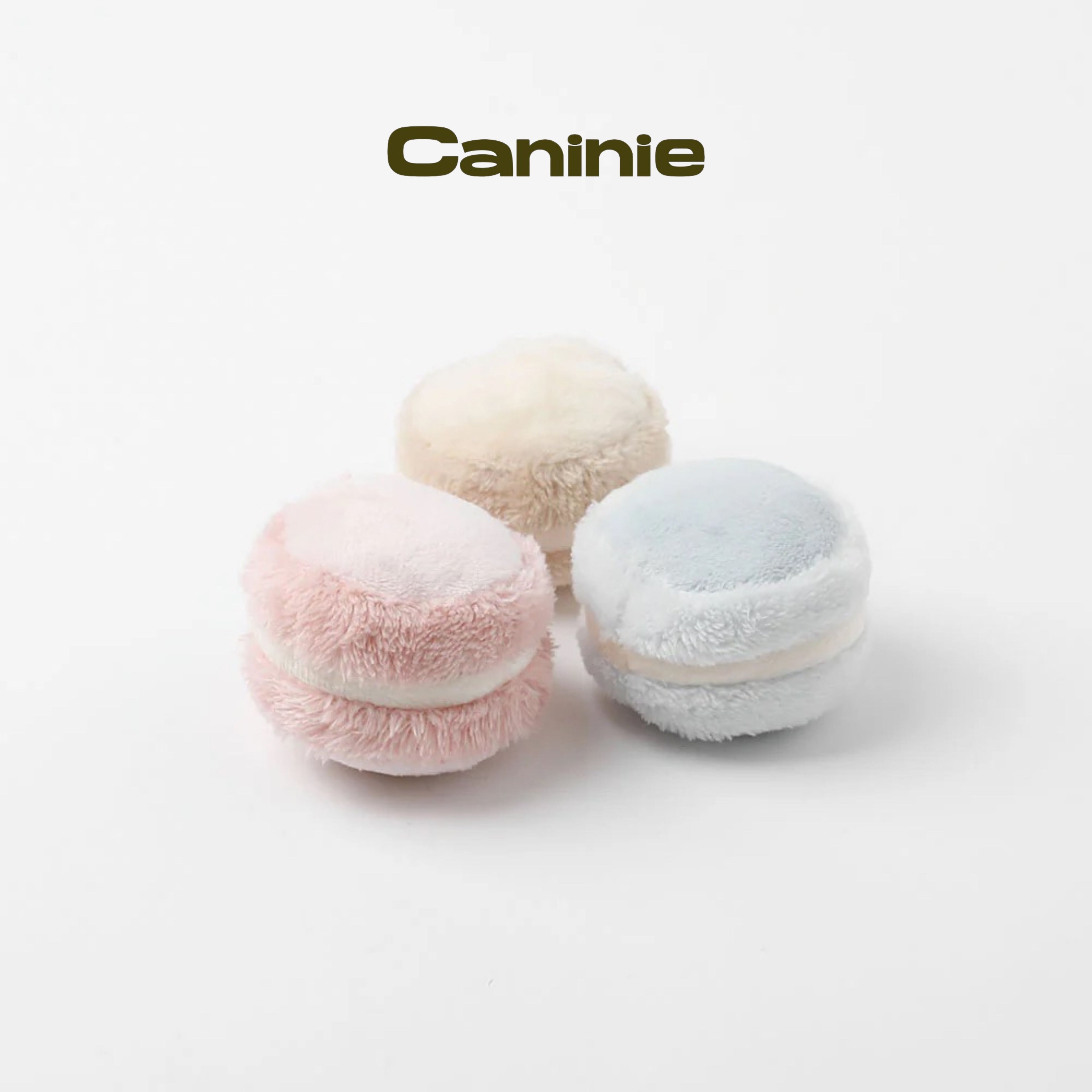 Caninie-Monchéri Macaroon Dog Toy ของเล่นสุนัขมาการอง ของเล่นสุนัขผ้านุ่ม เสริมพัฒนาการสัตว์เลี้ยง