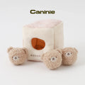 Caninie-Monchéri Kuma-san Bore Ball ของเล่นสุนัขลูกบอลหมี ของเล่นสุนัขผ้านุ่ม