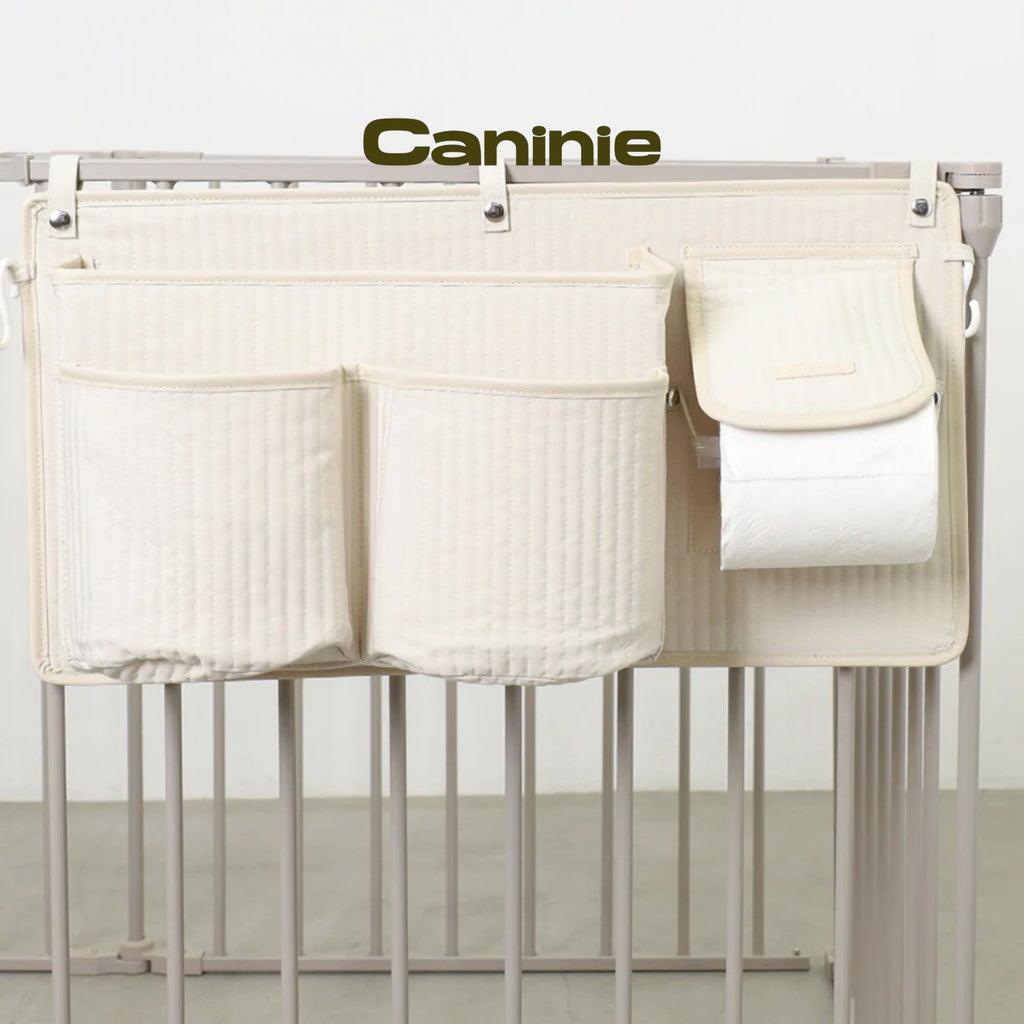 Caninie-Monchéri  กระเป๋าจัดเก็บอุปกรณ์สัตว์เลี้ยงติดกรง ผ้าควิลท์อเนกประสงค์ (Pet Cage Quilted Multi Case)