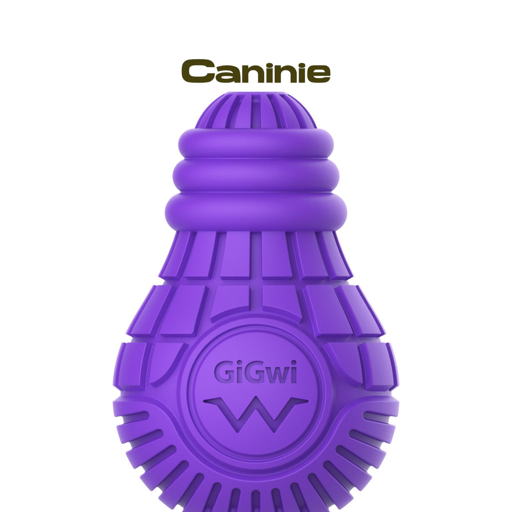 Caninie ของเล่นสุนัขยางทรงหลอดไฟ สำหรับใส่ขนม