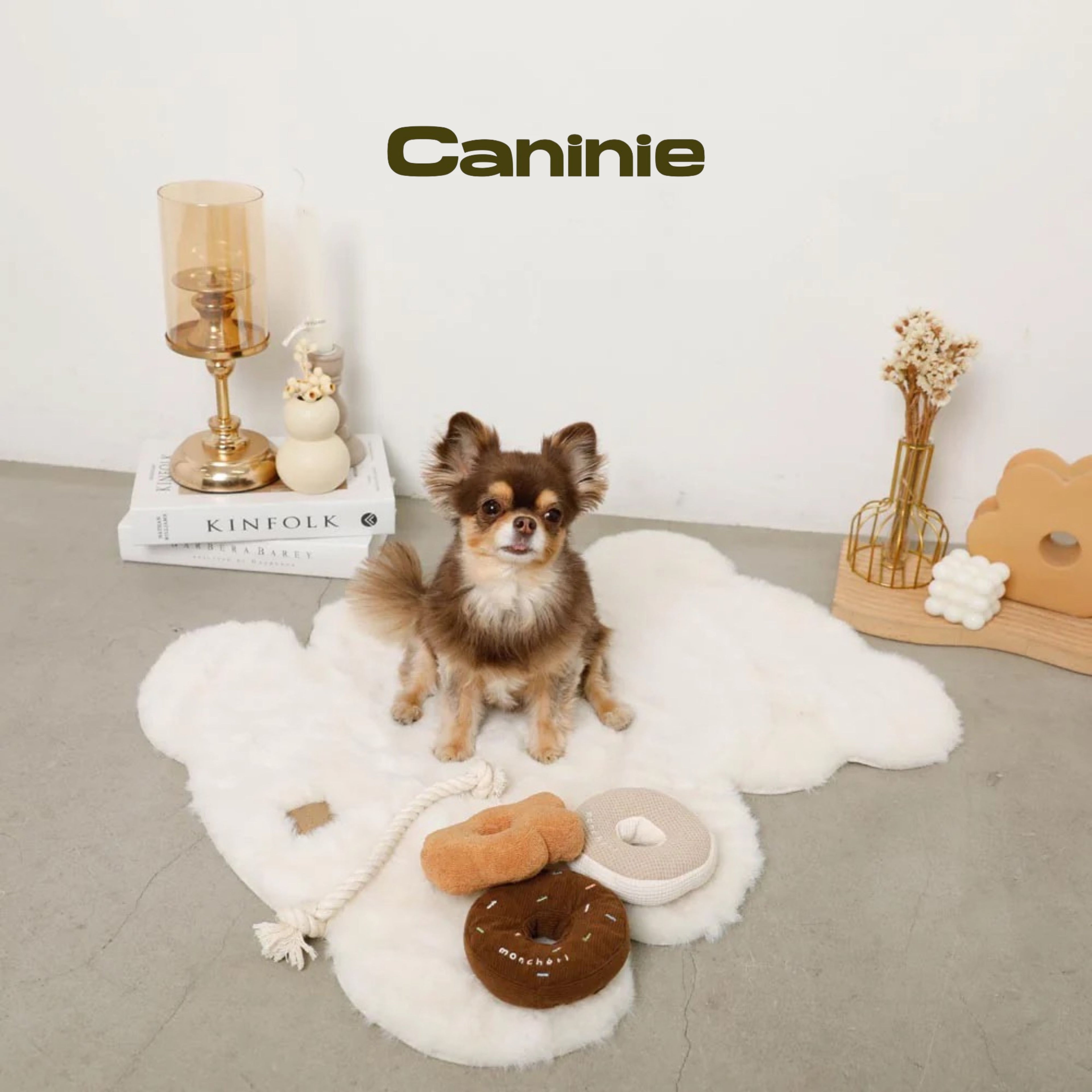 Caninie-Monchéri Nose Work Donut Toy ของเล่นโดนัทซ่อนขนมสำหรับสุนัข ของเล่นฝึกดมกลิ่นสุนัข เสริมพัฒนาการและลดความเครียด