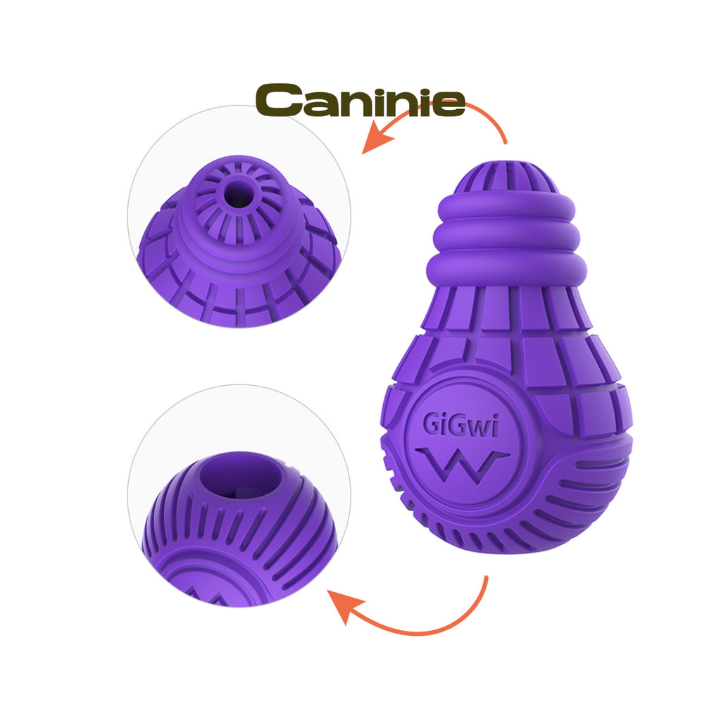 Caninie ของเล่นสุนัขยางทรงหลอดไฟ สำหรับใส่ขนม