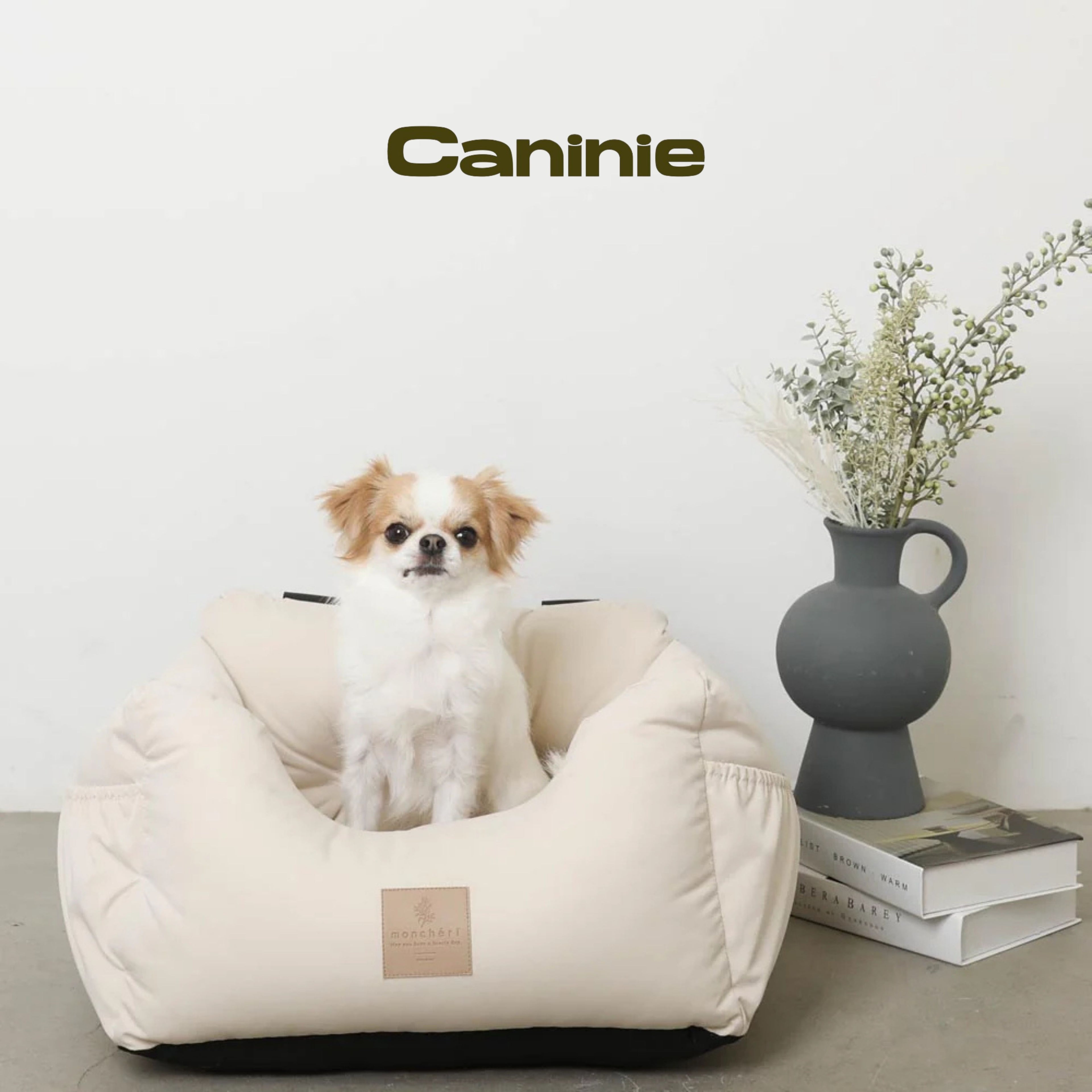 Caninie-Monchéri (Field Drive Pet Bed) เบาะนอนสัตว์เลี้ยงสำหรับเดินทาง เบาะนอนสุนัขแมว เบาะรถยนต์สัตว์เลี้ยง นุ่มพิเศษ ถอดซักได้