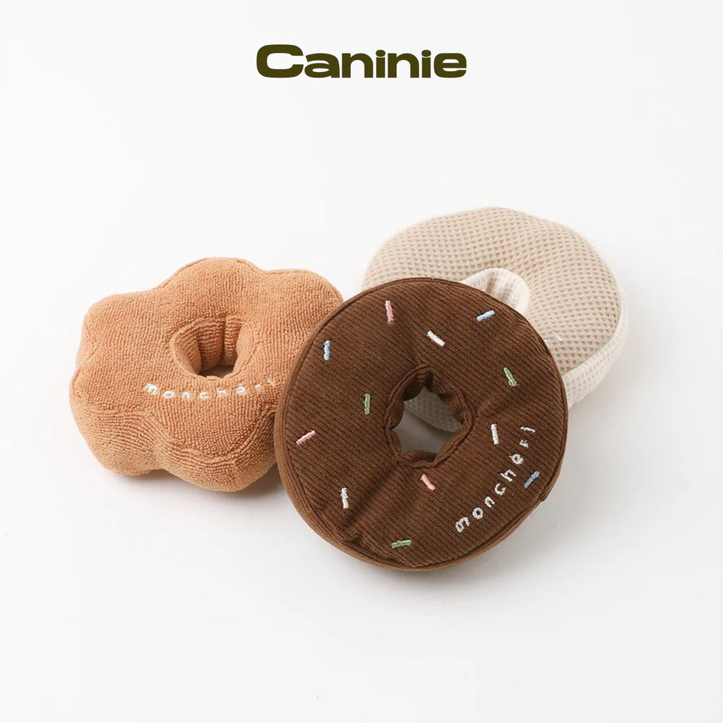 Caninie-Monchéri Nose Work Donut Toy ของเล่นโดนัทซ่อนขนมสำหรับสุนัข ของเล่นฝึกดมกลิ่นสุนัข เสริมพัฒนาการและลดความเครียด