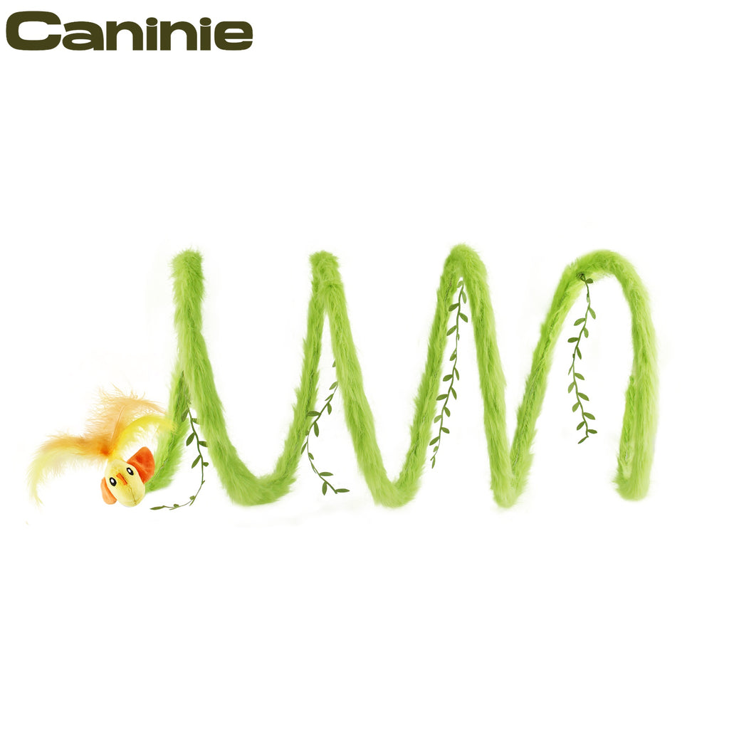 Caninie-GiGwi Spring Cat Tunnel อุโมงค์สปริงของเล่นแมวพร้อมนกและแคทนิป