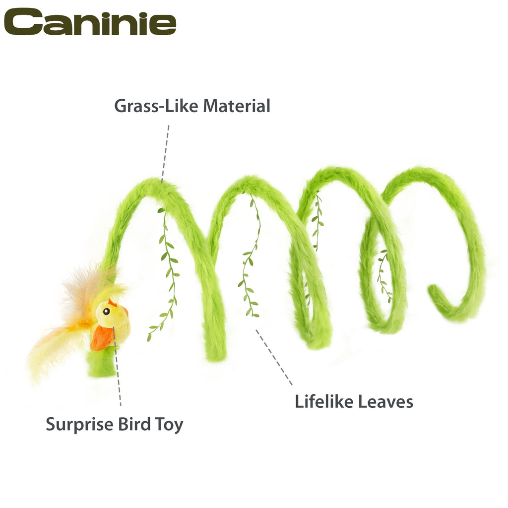 Caninie-GiGwi Spring Cat Tunnel อุโมงค์สปริงของเล่นแมวพร้อมนกและแคทนิป