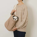Caninie-Monchéri Quilting Wide Open Pet Bag กระเป๋าใส่สุนัขปากกว้าง | กระเป๋าสัตว์เลี้ยงผ้าควิลท์ พกพาสะดวก สำหรับสุนัขพันธุ์เล็ก
