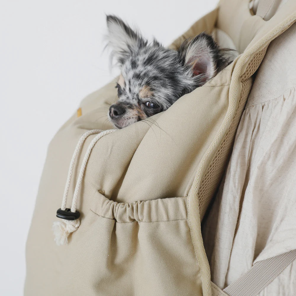 Caninie-Monchéri Pet Drawstring Mesh Gathering Backpack 3 กระเป๋าเป้ใส่สุนัขแบบเชือกรูด ตาข่ายระบายอากาศ | กระเป๋าสัตว์เลี้ยงสะพายหลัง