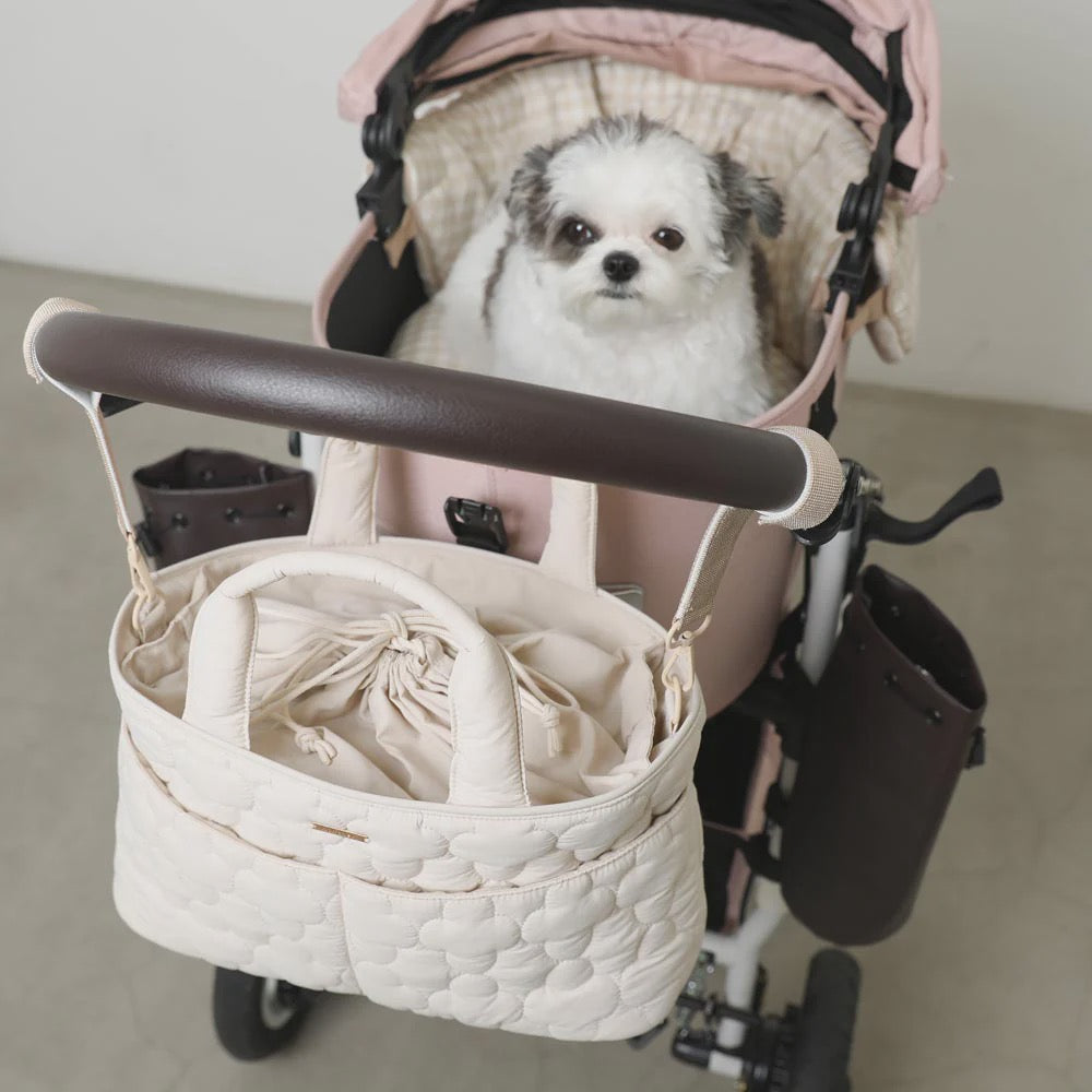 Caninie-Monchéri Flower Quilting 3WAY Outing Bag กระเป๋าใส่สุนัขลายดอก 3WAY | กระเป๋าสัตว์เลี้ยงผ้าควิลท์