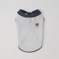 Caninie-Monchéri Cool Window Pen Check Pattern Sleeveless Top เสื้อสุนัขแขนกุดลายตาราง Window Check สี Navy | เสื้อผ้าสุนัขสไตล์ญี่ปุ่น
