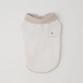 Caninie-Monchéri Cool Window Pen Check Pattern Sleeveless Top เสื้อสุนัขแขนกุดลายตาราง สี Beige | เสื้อผ้าสุนัขสไตล์ญี่ปุ่น