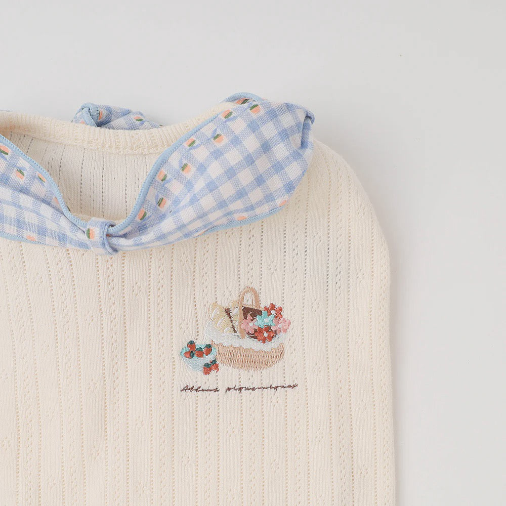 Caninie-Monchéri Cool Neck Ribbon Sweets Logo Sleeveless Top เสื้อสุนัขแขนกุดริบบิ้นคอ | เสื้อสุนัขน่ารัก