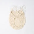 Caninie-Monchéri Cool Shoulder Ruffled Lace Camisole เสื้อสุนัขสายเดี่ยวลูกไม้ระบายไหล่ สี Ivory | เสื้อผ้าสุนัขสไตล์ญี่ปุ่น