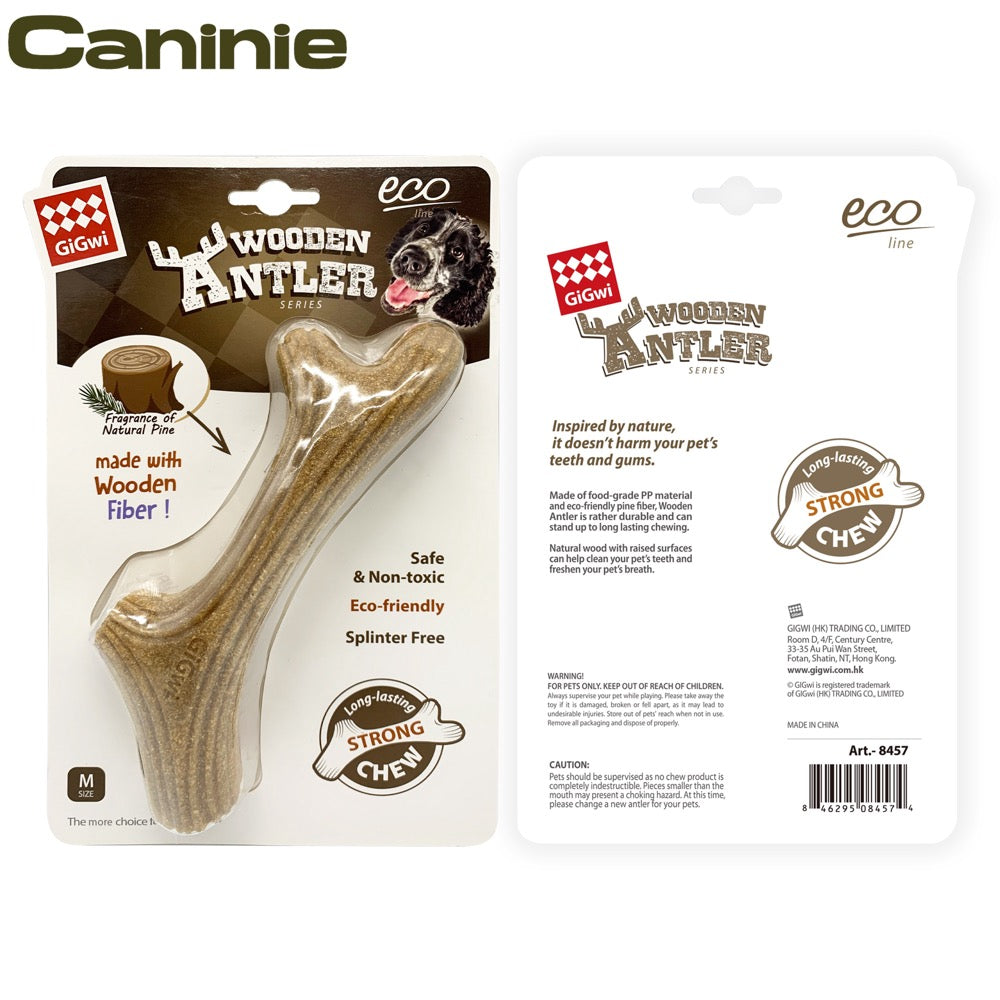 Caninie ไม้กัดเล่นทรงเขากวาง สำหรับสุนัข Gigwi