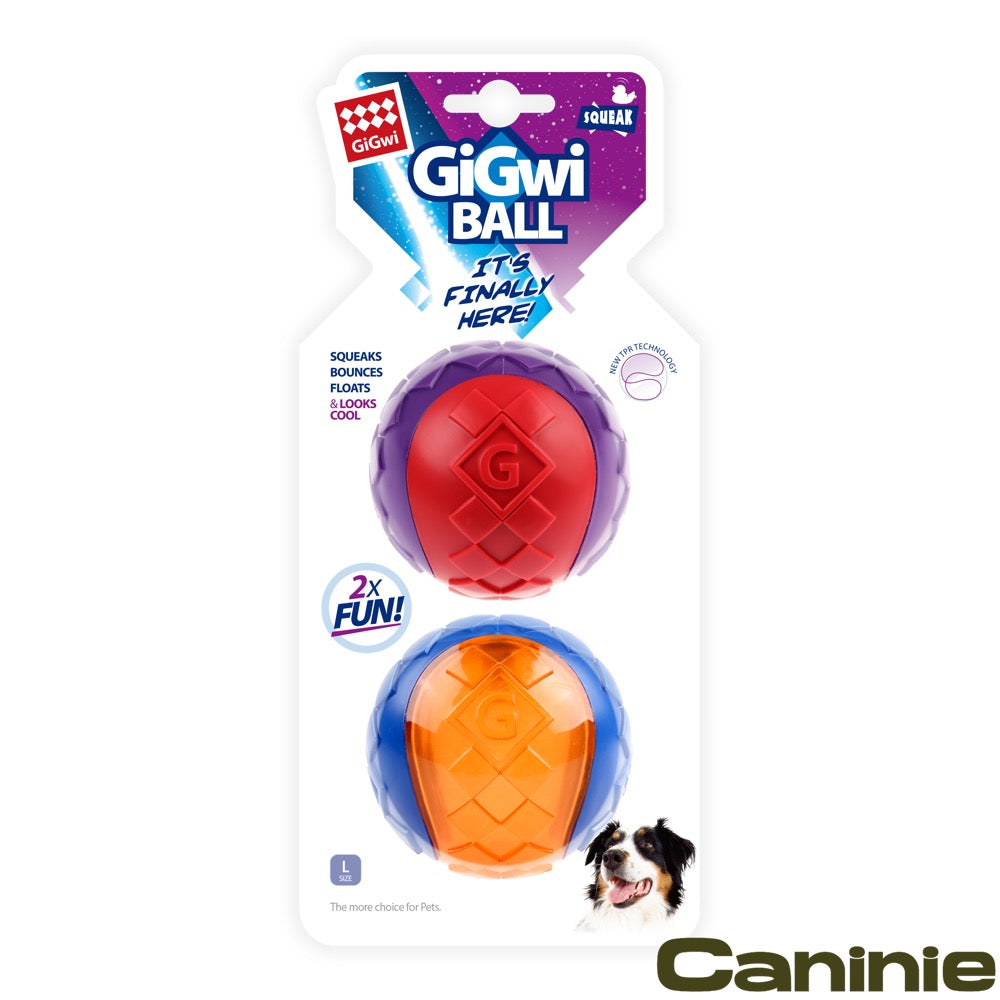 Caninie Dog Ball Toy ขนาดใหญ่ คาบถนัดปาก Gigwi