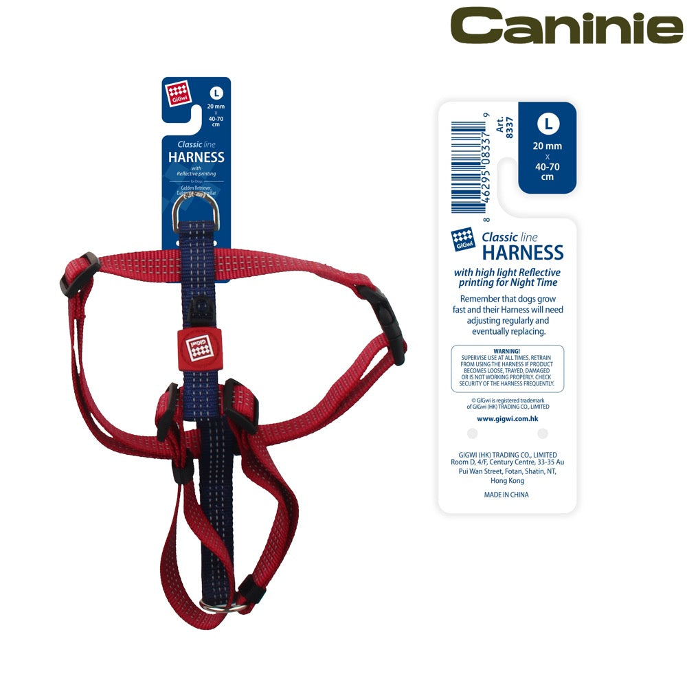 Caninie สายรัดอกสัตว์เลี้ยง แบบเรียบ แข็งแรง Gigwi