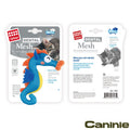 Caninie-GiGwi Dental Mesh Blue Seahorse ตุ๊กตาม้าน้ำผ้าตาข่าย ของเล่นแมวกัดแทะ ทำความสะอาดฟัน พร้อม Catnip