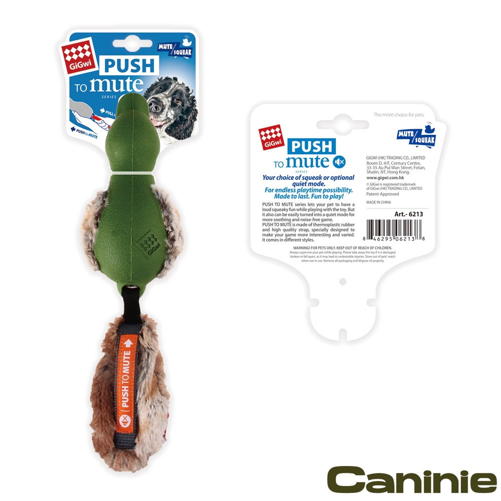 Caninie ตุ๊กตาเป็ดของเล่นสุนัข แบบกดปิดเสียงGigwi