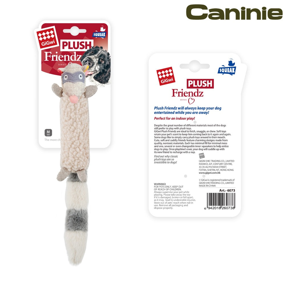 Caninie ของเล่นสุนัขรุ่น Plush Friendz ดีไซน์รูปแรคคูน มีเสียง