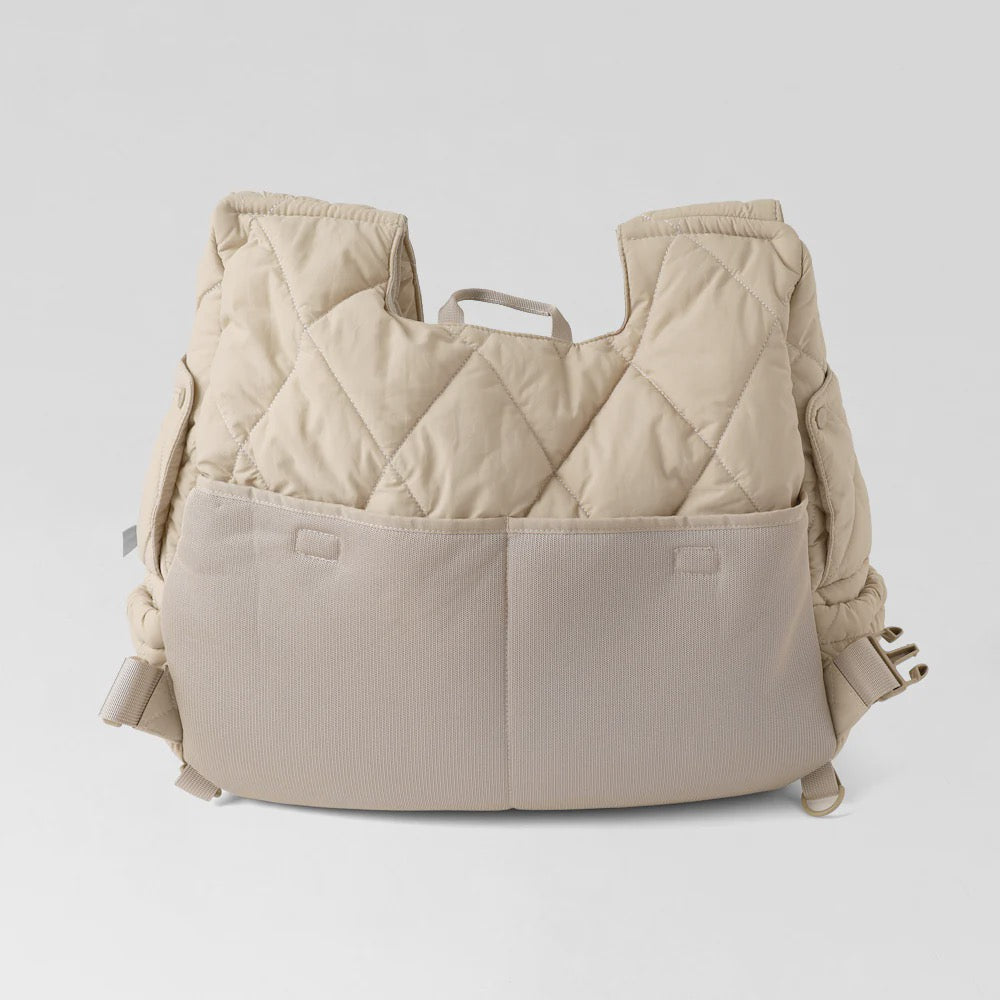 Caninie-Monchéri Quilting Mesh Front Rucksack กระเป๋าเป้ใส่สุนัขตาข่ายด้านหน้า ผ้าควิลท์ | กระเป๋าสัตว์เลี้ยงสะพายหลัง ระบายอากาศ