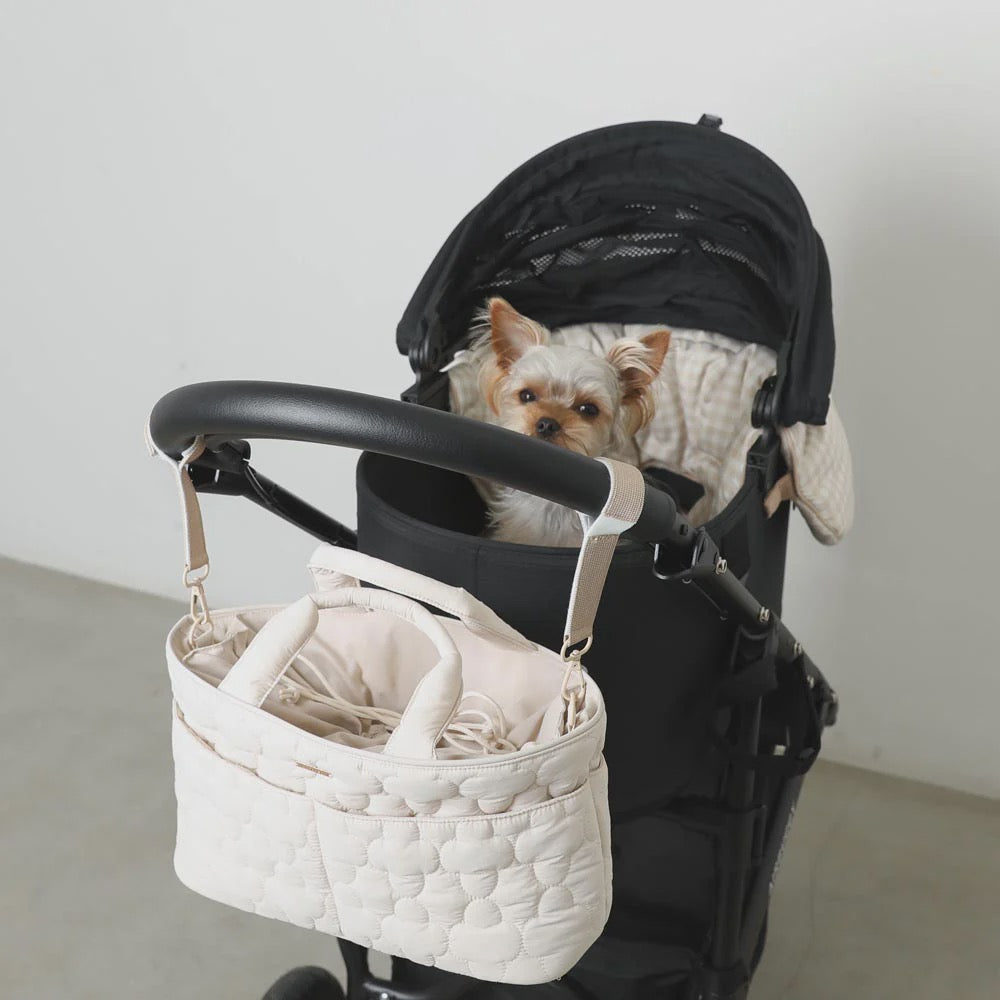 Caninie-Monchéri Flower Quilting 3WAY Outing Bag กระเป๋าใส่สุนัขลายดอก 3WAY | กระเป๋าสัตว์เลี้ยงผ้าควิลท์