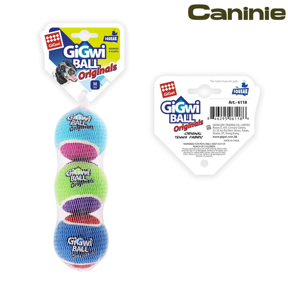 Caninie GiGwi Tennis Ball สำหรับสุนัขมีหลายขนาด